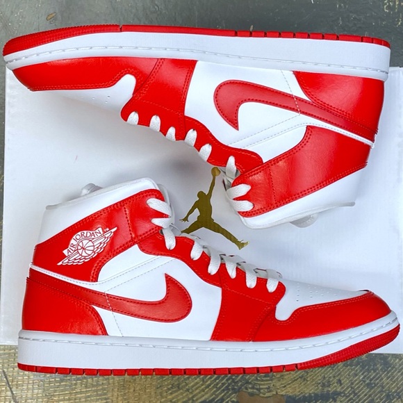 Air Jordan 1 Mid Retro Habanero Red BQ6472-116 WMNS - Picture 2 of 11